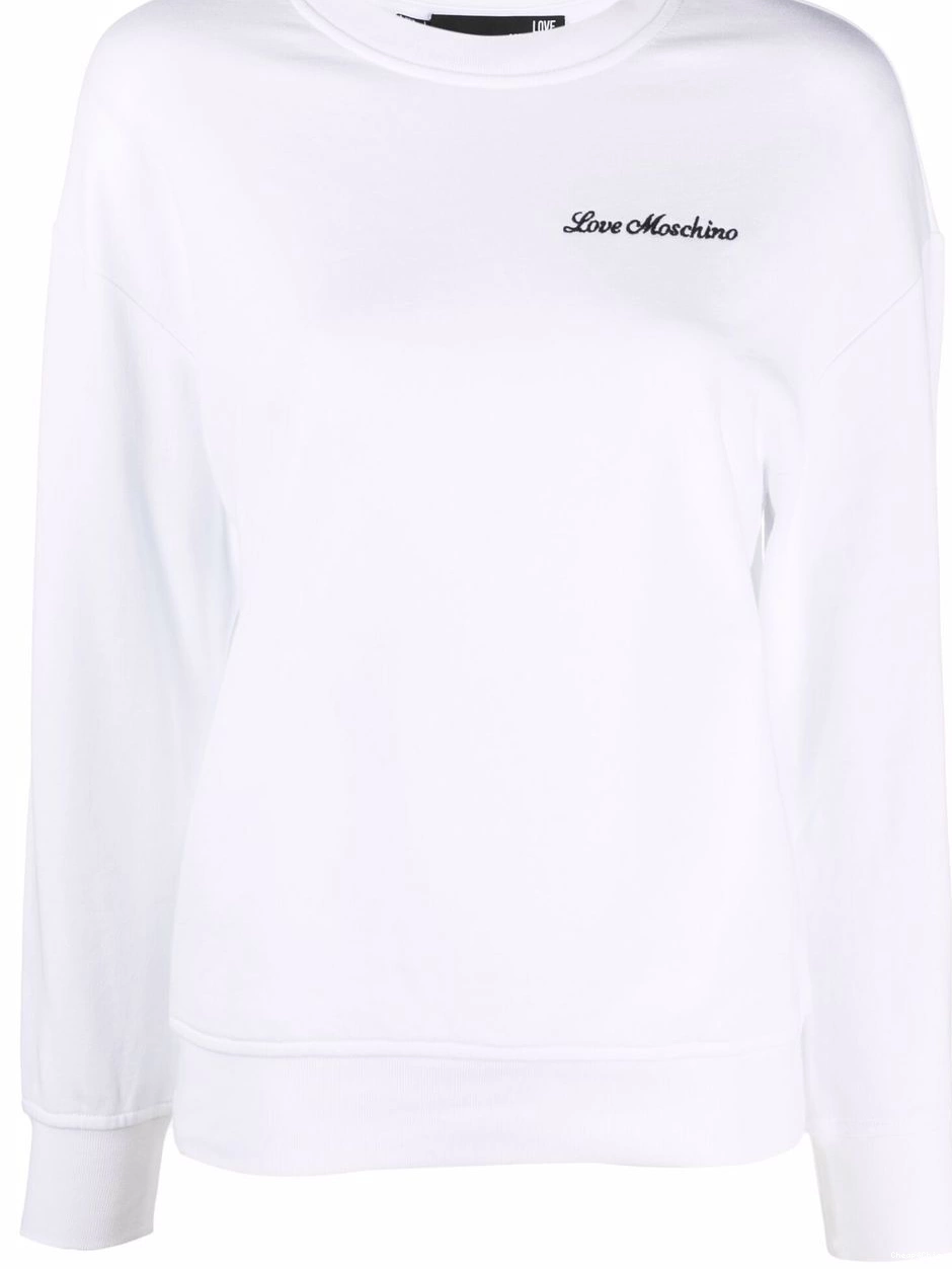 Women heart-detail Moschino sweatshirt Love crew neck 0427